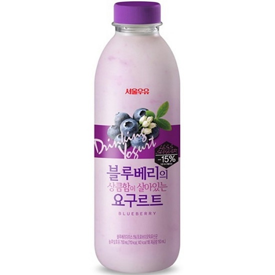 서울우유 블루베리의 상큼함이 살아있는 요구르트 750ml