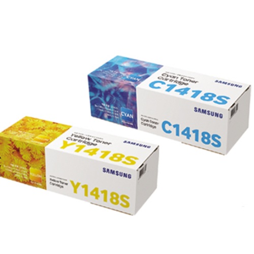 삼성전자 정품 CLT-C1418S, CLT-Y1418S 2색 세트