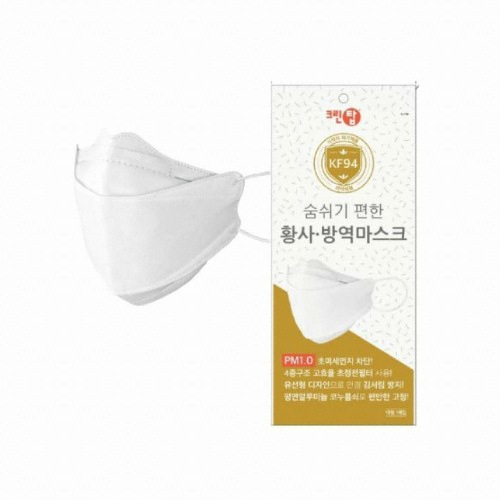 에버그린 크린탑 숨쉬기 편한 황사방역 마스크 KF94 대형 (1매)_이미지