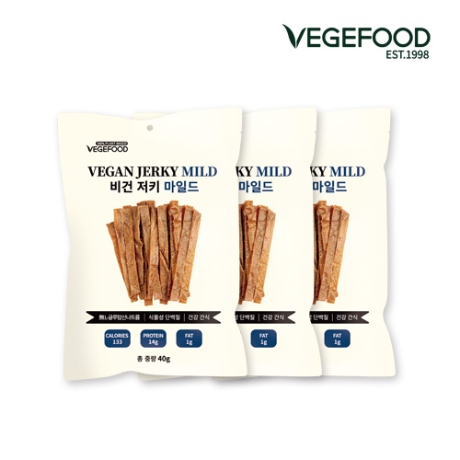 베지푸드 상온 비건저키 마일드 40g x 3개 묶음 세트