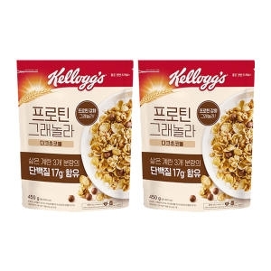 켈로그 프로틴 그래놀라 다크 초코 450g (2개)