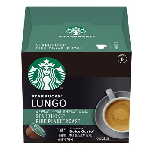 스타벅스 돌체구스토 파이크플레이스 로스트 캡슐커피 6.5g 12개입 6개_이미지