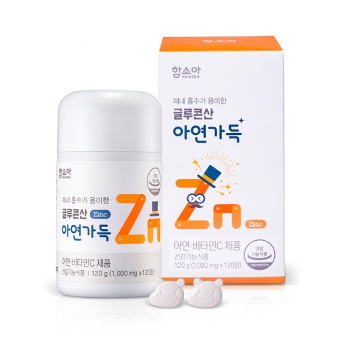 함소아제약 함소아 글루콘산 아연가득 120정 (1개)