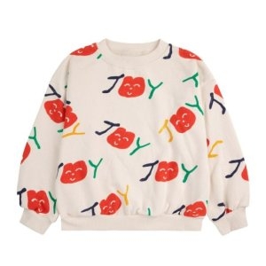 보보쇼즈 스웨트 셔츠 WITH SMILING 프린트 B125AC037K_이미지