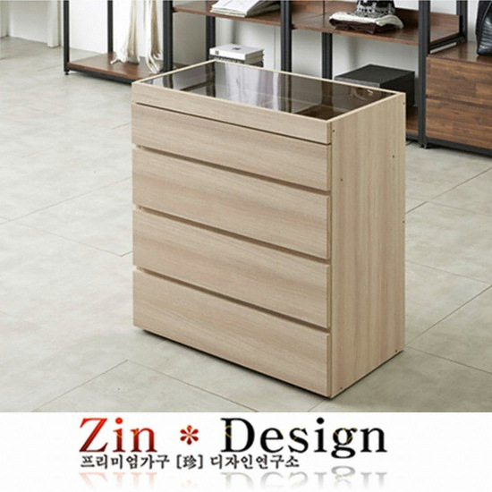 진디자인 아일랜드 4단 서랍장 750