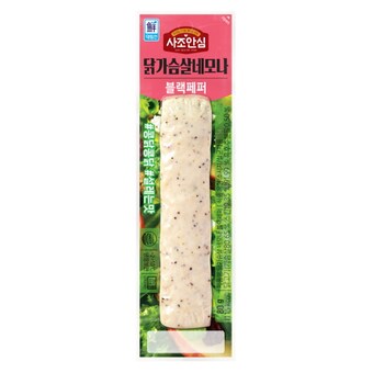 사조대림 대림선 사조<b>안심</b> <b>닭</b>가슴살 네모나 블랙페퍼 80g