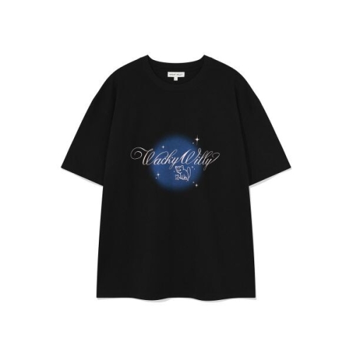 와키윌리 WACKY WILLY 샤이닝 레오 반팔 티셔츠 블랙 WA2502STM1BK 146798_이미지