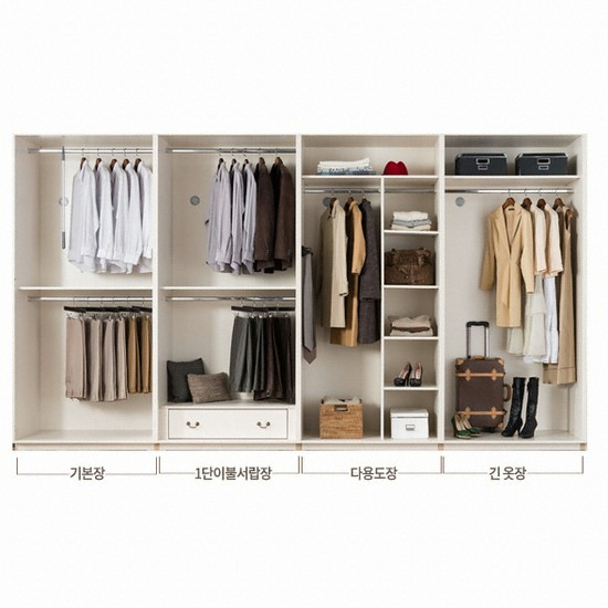 에넥스 ENNEE 이안 슬라이딩 화장대 붙박이장 실속형 (270cm)_이미지