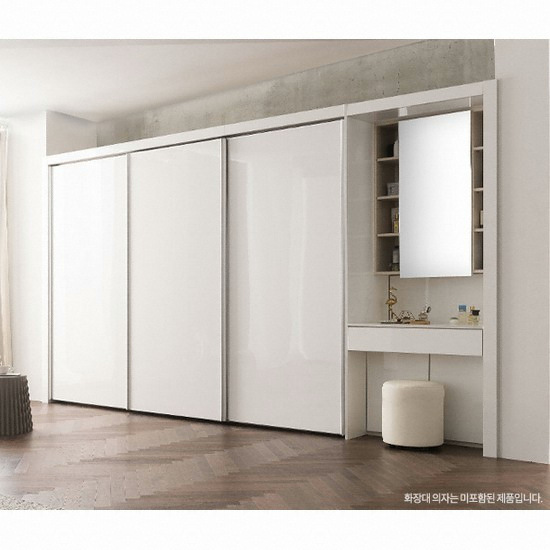 에넥스 ENNEE 이안 슬라이딩 화장대 붙박이장 실속형 (270cm)_이미지