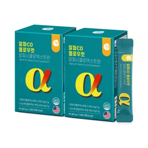 올바른 알파CD 옐로우컷 알파시클로덱스트린 3g 14포 (2개)