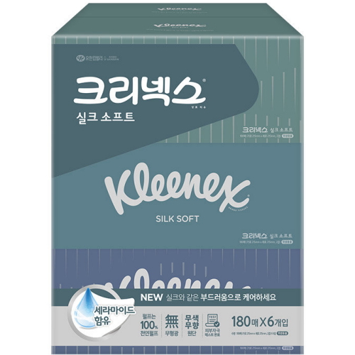 유한킴벌리 크리넥스 ㅤ실크소프트 180매 (6개입) *6팩_이미지