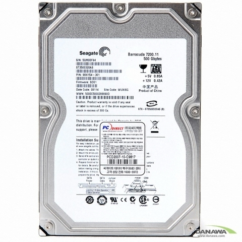 Seagate BarraCuda 7200.11 SATA2/7200/32M (ST3500320AS, 500GB)