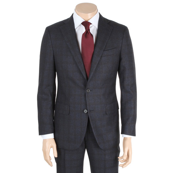 LF 마에스트로 네이비 레드와인 글렌체크 7드랍 순모 정장 MAJ16D004NV