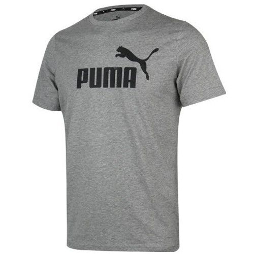 푸마 에센셜 빅 로고 반팔 티셔츠 586666 (03, 그레이)_이미지