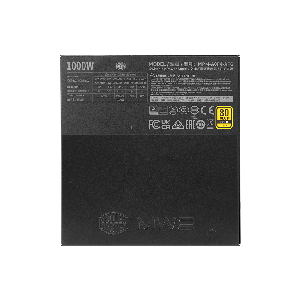 쿨러마스터 MWE Gold V4 1000 ATX3.1 블랙_이미지