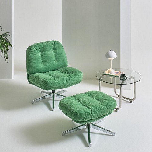 벤티 회전 라운지 패브릭 소파 1인용