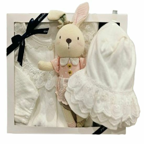 압소바 슈비 바디슈트 모자 딸랑인형세트 AB2651BU15A AB2651BU15A_이미지