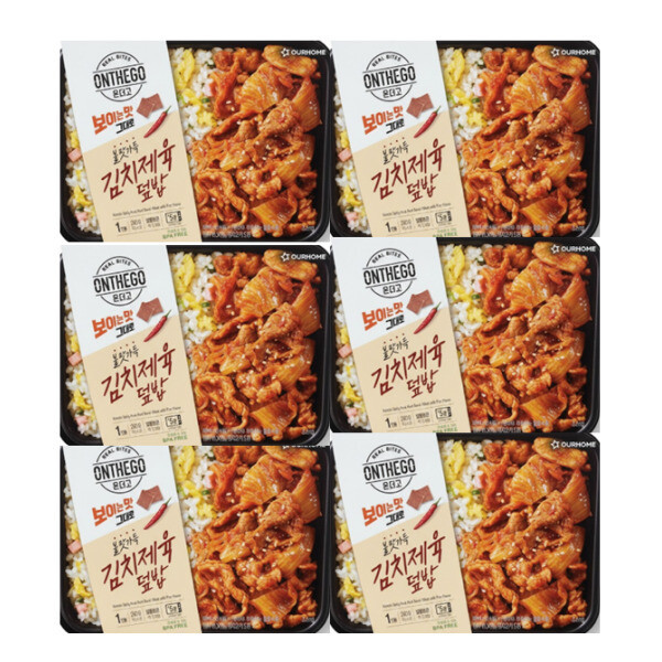 아워홈 온더고 제육김치덮밥 290g (6개)_이미지