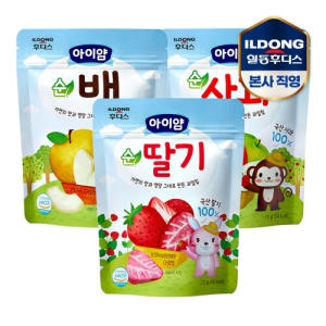일동후디스 주 아이얌 동결건조 과일칩 3종 순딸기+순사과+순배_이미지