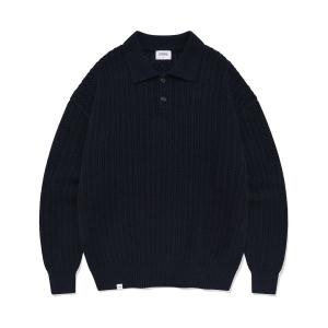 커버낫 COVERNAT 어센틱 크로셰 카라 니트 네이비 CO2401KT02NA 166761 S_이미지