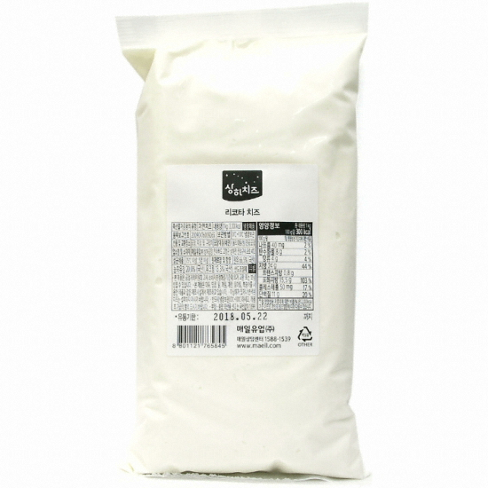 매일유업 상하치즈 리코타 치즈 1kg (5개)_이미지