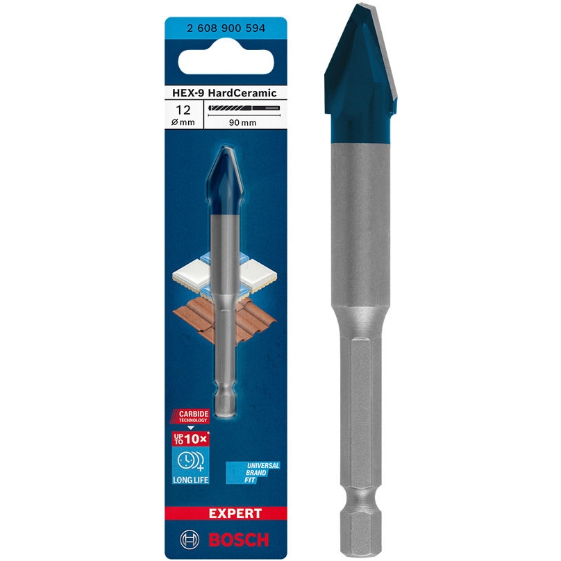 보쉬 EXPERT HEX-9 육각 하드세라믹 타일비트 12x90mm_이미지