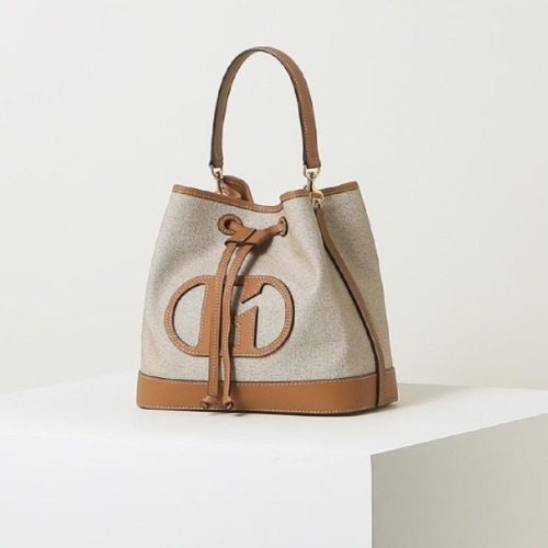 LF 헤지스 H20캔버스 H소가죽 패치 베이지 버킷백 M HIBA5E103 _s