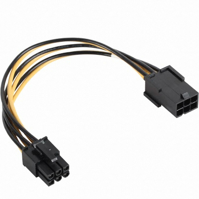 강원전자 NETmate VGA카드용 6핀 전원 연장 케이블 (NMP-VGA6P, 15cm)_이미지
