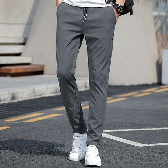 더블디 남성 4컬러 밴딩 기모 일자핏 캐주얼 바지 IS-TTP06 43421423A