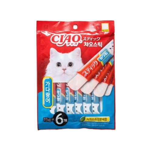 캣 챠오스틱 츄르젤리 가다랑어 90g (15g x 6p)