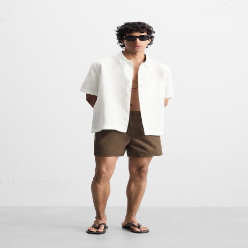자라 100% 리넨 셔츠 화이트881469_이미지
