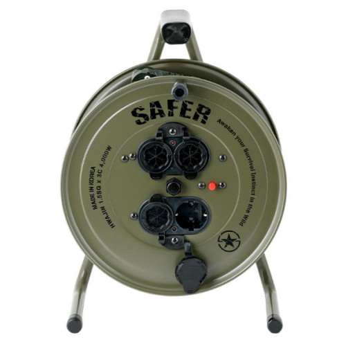 세이퍼 4구 밀리터리 캠핑 릴선 (20m)_이미지