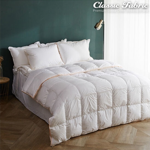 클래식패브릭 폴란드 럭셔리 골드 구스이불 베개세트 800g (싱글 S)_이미지