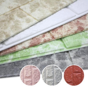 폼블럭20장 접착식보온벽돌벽지