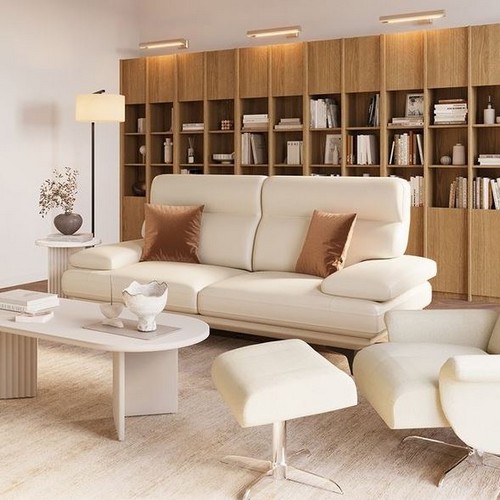 까사미아 코번 천연가죽 소파 3인용_이미지