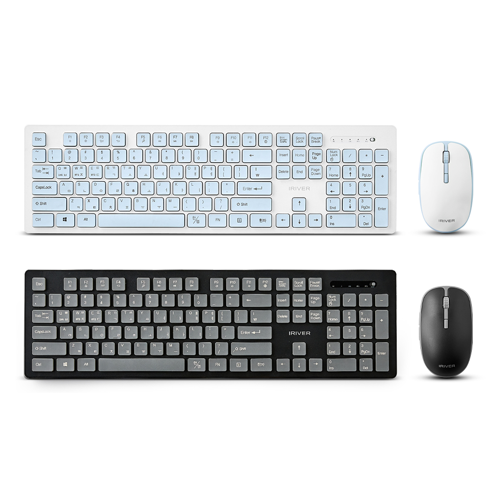 아이리버 EQwear-MVS6000 무선 키보드 마우스 세트 (화이트)_이미지