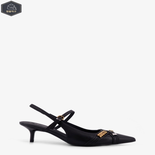 글로리아 18 레더 펌프스 WITH 메탈 LETTERING 디테일 B0651884609_이미지