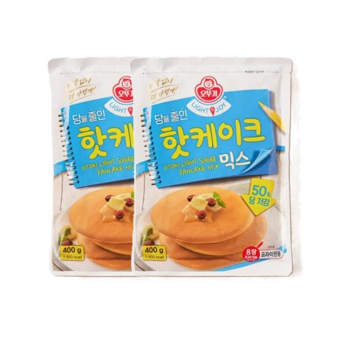 오뚜기 LIGHT&JOY 당을줄인 핫케이크믹스 400g (2개)_이미지