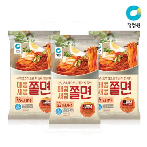 대상 청정원 매콤새콤 쫄면 530g (3개)_이미지