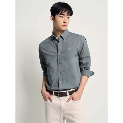 삼성물산 빈폴 멘 약브러쉬드 트윌 솔리드 셔츠 카키 BC6164C11H