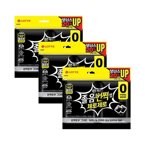 졸음 번쩍껌 제로제로 리필 105g