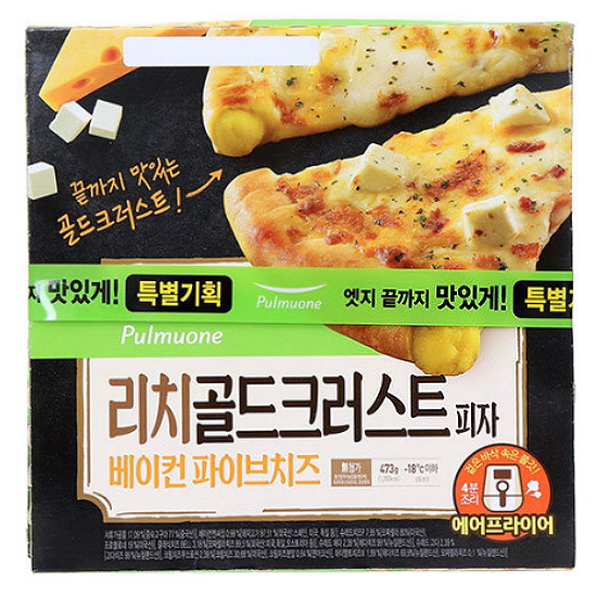 풀무원 리치골드크러스트 피자 베이컨 파이브치즈 473g (2개)