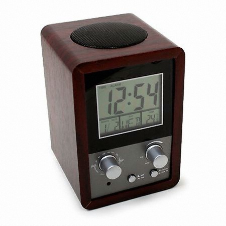 디자인에버 Ennoble Wooden Radio Clock_이미지