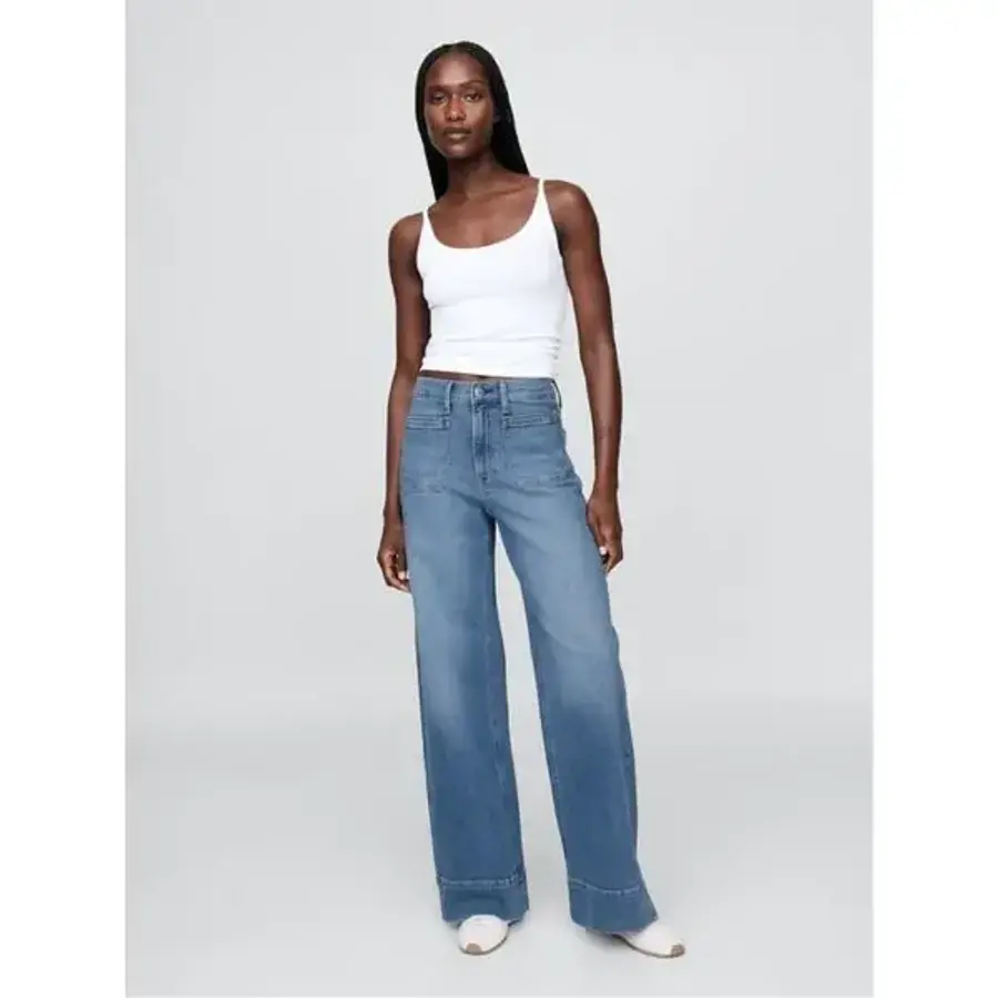 GAP 하이 라이즈 스트라이드 와이드 레그 진 SSPHHWJG 926116_이미지