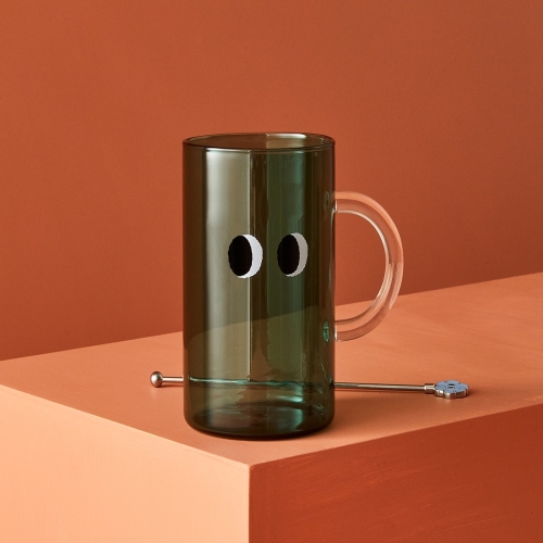 엠에이치앤코 모던하우스 콩알이 손잡이 빅 내열 유리잔 620ml 틸그린