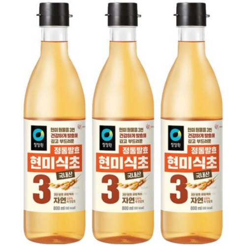 청정원 정통발효 현미식초 800ml (3개)_이미지