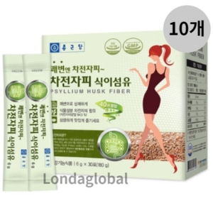 종근당건강 쾌변엔 차전자피 식이섬유 6g 30포 (10개)_이미지