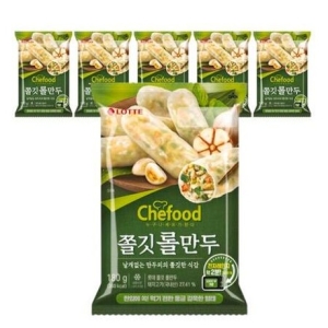 롯데웰푸드 쉐푸드 쫄깃 롤만두 180g (6개)