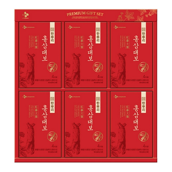 CJ웰케어 한뿌리 홍삼대보 40ml 24포 선물세트 (3개)