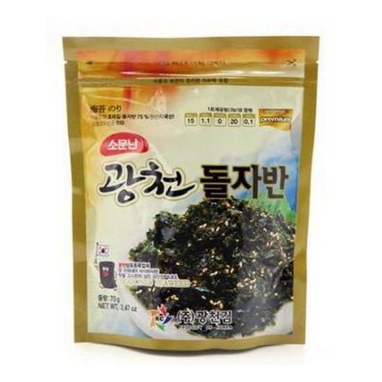 광천김 소문난 광천 돌자반 70g [20개]